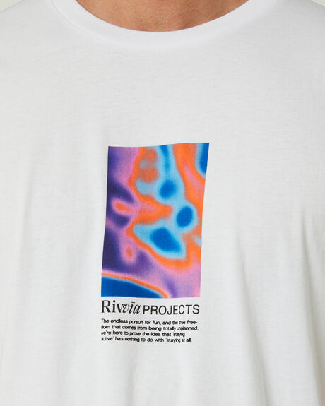 WHITE MENS CLOTHING RIVVIA PROJECTS T-SHIRTS + SINGLETS - RTE-23413WHT