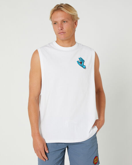 WHITE MENS CLOTHING SANTA CRUZ SINGLETS + TANKS - SM3220403WHT