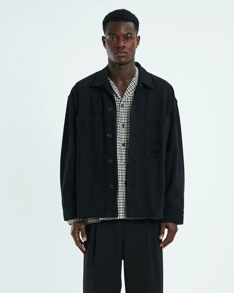 BLACK MENS CLOTHING BLACK NOISE WHITE RAIN JACKETS - 52291500026