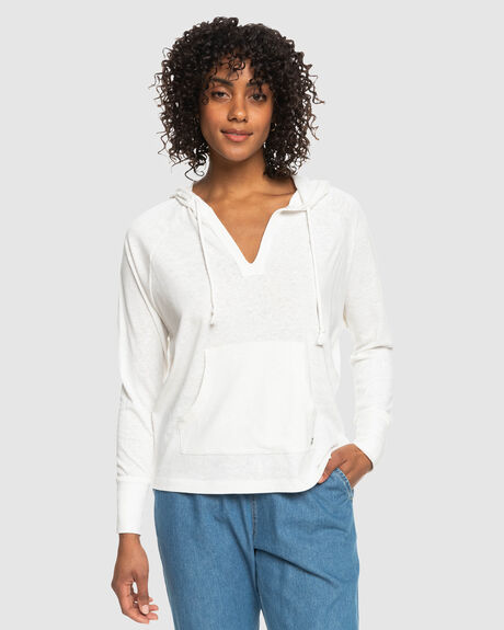 SNOW WHITE WOMENS CLOTHING ROXY HOODIES - ERJKT03928-WBK0