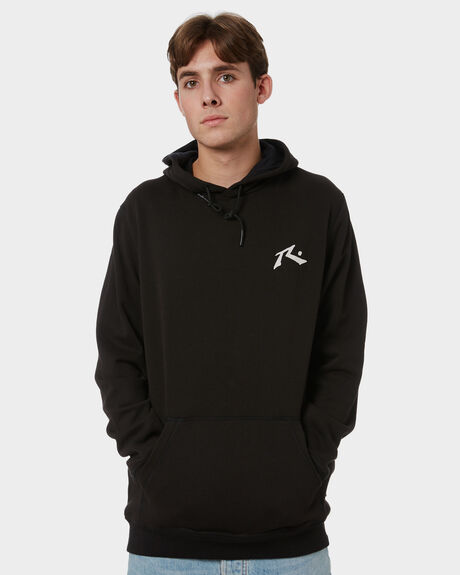 BLACK MENS CLOTHING RUSTY HOODIES - FTM0747BLK