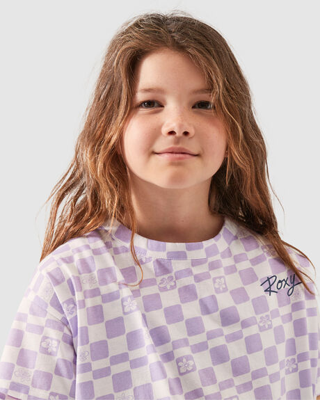 PURPLE ROSE FLOWER KIDS GIRLS ROXY DRESSES + PLAYSUITS - ERGX603039-XMMW