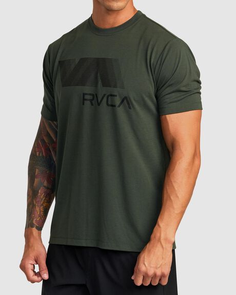 DARK OLIVE MENS CLOTHING RVCA T-SHIRTS + SINGLETS - AVYZT01370-DKO
