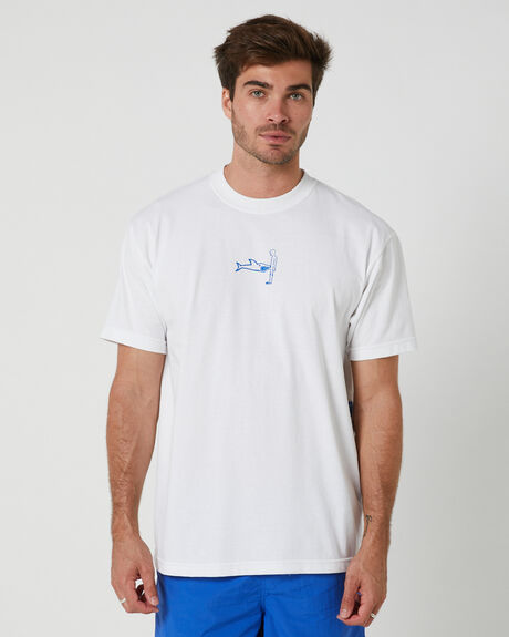 WHITE MENS CLOTHING HUF T-SHIRTS + SINGLETS - TS02247-WHITE