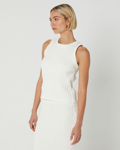 WINTER WHITE WOMENS CLOTHING THE HIDDEN WAY T-SHIRTS + SINGLETS - H8223150WHT