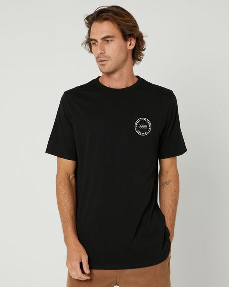 BLACK MENS CLOTHING SWELL GRAPHIC TEES - S5202004BLACK