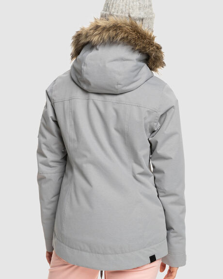 HEATHER GREY SNOW WOMENS ROXY SNOW JACKET - ERJTJ03367-SJEH