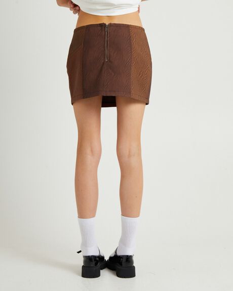 BROWN WOMENS CLOTHING INSIGHT SKIRTS - INWW24418-BRN-XXS