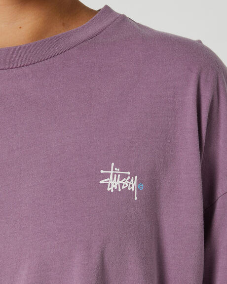 PIGMENT ORCHID WHITE WOMENS CLOTHING STUSSY T-SHIRTS + SINGLETS - ST101000PIGORC