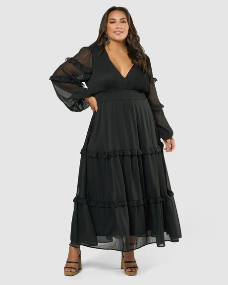 BLACK WOMENS CLOTHING THE POETIC GYPSY DRESSES - CPAW24218001-10