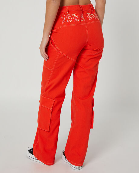 RED WOMENS CLOTHING JGR AND STN PANTS - JSG013-3RED