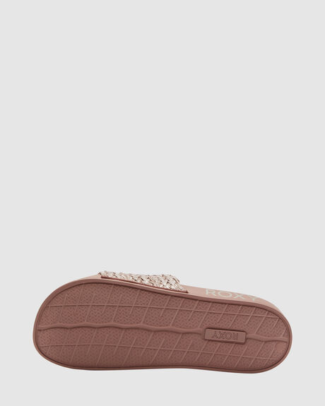 WOOD WOMENS FOOTWEAR ROXY SLIDES + THONGS - ARJL100955-DOW