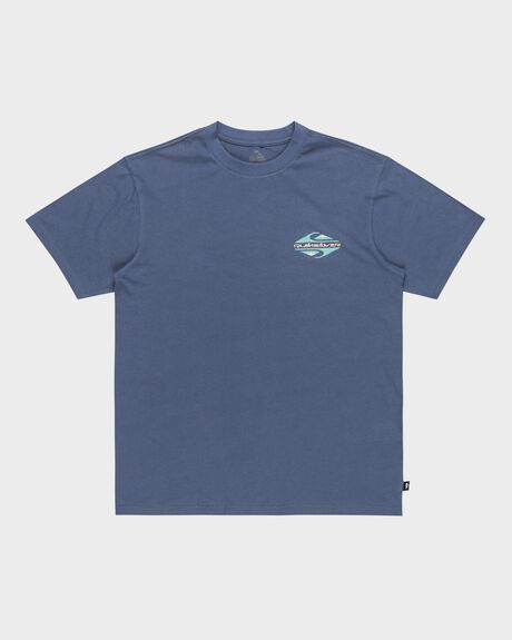 NAVY MARINE MENS CLOTHING QUIKSILVER T-SHIRTS + SINGLETS - UQYZT05510-BYL0