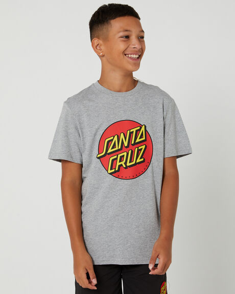GREY MARLE KIDS BOYS SANTA CRUZ TOPS - SB123-SS01GRYM