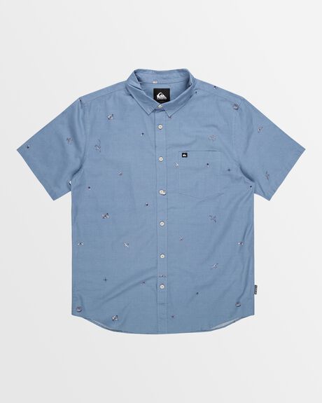 CORONET BLUE APERO TROPIC MINI MENS CLOTHING QUIKSILVER SHIRTS - AQYWT03399-BLQ9