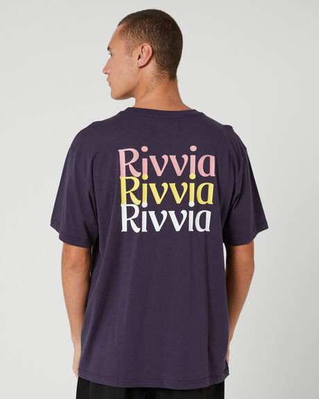 NAVY MENS CLOTHING RIVVIA PROJECTS GRAPHIC TEES - RTE-22403NVY
