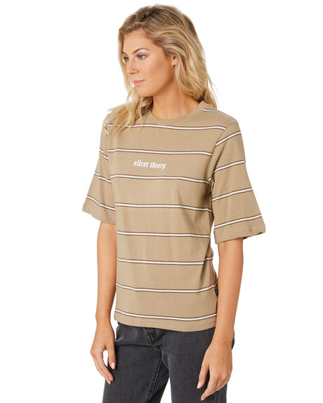 STRIPE TWO WOMENS CLOTHING SILENT THEORY TEES - 6033046STRT