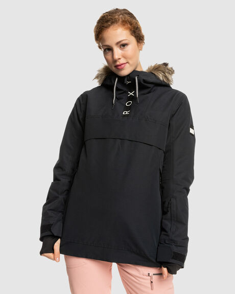 TRUE BLACK SNOW WOMENS ROXY SNOW JACKET - ERJTJ03370-KVJ0