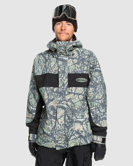 WOODLAND ABSTRACT SEA SPRAY SNOW MENS QUIKSILVER SNOW JACKET - EQYTJ03474-GLW6