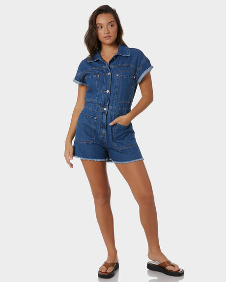 SAPPHIRE BLUE WOMENS CLOTHING FREE PEOPLE PLAYSUITS + OVERALLS - OB1417588BLU