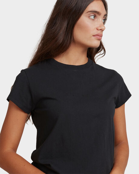 BLACK WOMENS CLOTHING BILLABONG TEES - 6513006-BLK