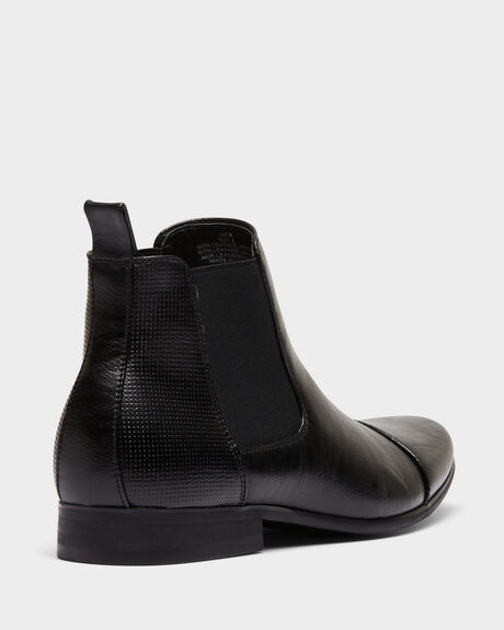 BLACK MENS FOOTWEAR UNCUT BOOTS - YHPU423BLK
