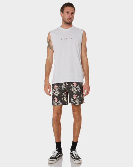 WHITE MENS CLOTHING RUSTY SINGLETS + TANKS - MSM0270WHT