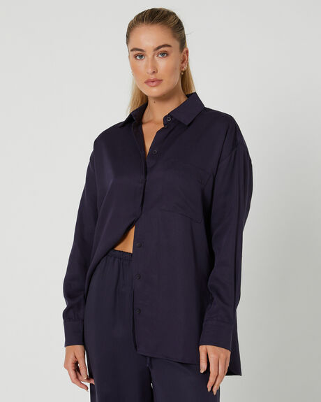 NAVY WOMENS CLOTHING SILENT THEORY FASHION TOPS - 60X5120NVY