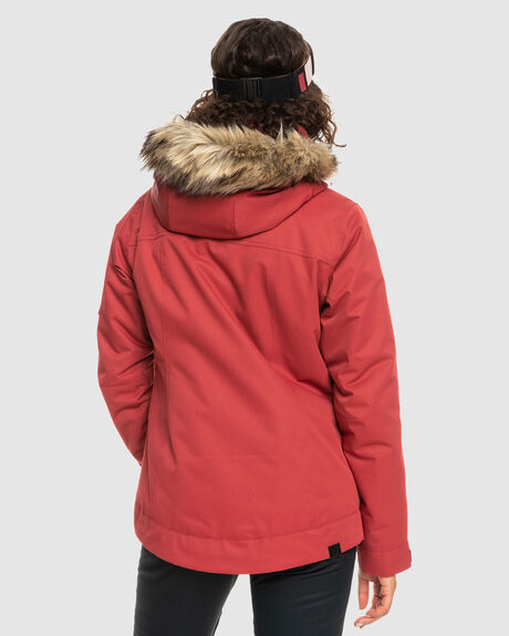 BRICK RED SNOW WOMENS ROXY SNOW JACKET - ERJTJ03367-RQN0