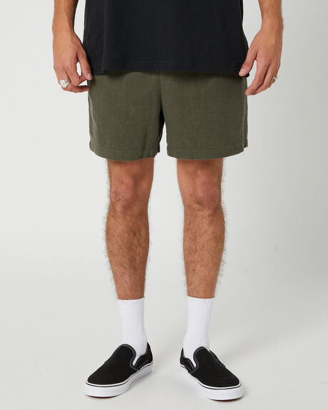 Olive shorts mens outfit store
