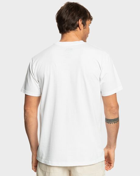 WHITE MENS CLOTHING QUIKSILVER T-SHIRTS + SINGLETS - UQYZT05485-WBB0
