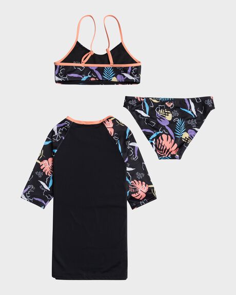 ANTHRACITE ACTIVE RG KIDS YOUTH GIRLS ROXY SWIMWEAR - ERGWR03429-KVJ8