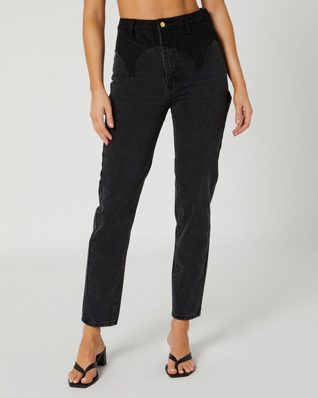 BLACK VINTAGE WASH WOMENS CLOTHING JGR AND STN JEANS - JSB023BLKV