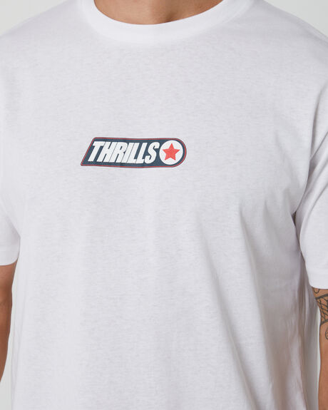 WHITE MENS CLOTHING THRILLS T-SHIRTS + SINGLETS - TA24-109A