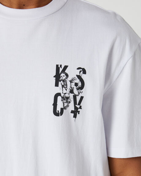 OPTICAL WHITE MENS CLOTHING KISS CHACEY T-SHIRTS + SINGLETS - KC230701-OWHI