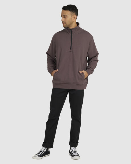 DARK PLUM MENS CLOTHING RVCA JUMPERS - UVYFT00162-PNM0