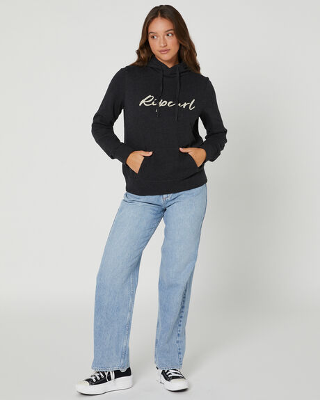 DARK GREY MARLE WOMENS CLOTHING RIP CURL HOODIES - 00EWFL8538