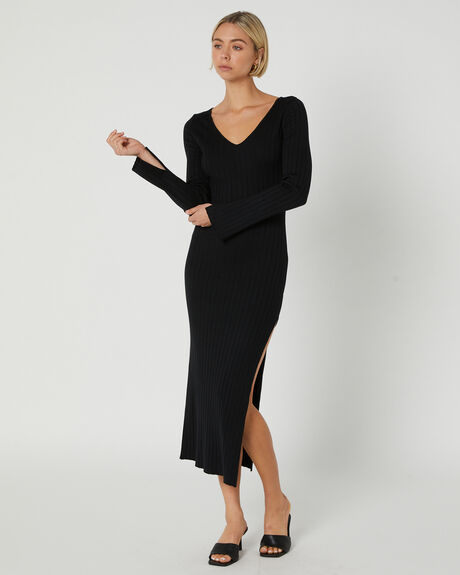 BLACK WOMENS CLOTHING THE HIDDEN WAY DRESSES - HWWW23400BLK