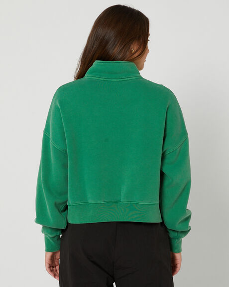 KELLY GREEN WOMENS CLOTHING STUSSY JUMPERS + HOODIES - ST121305KEL
