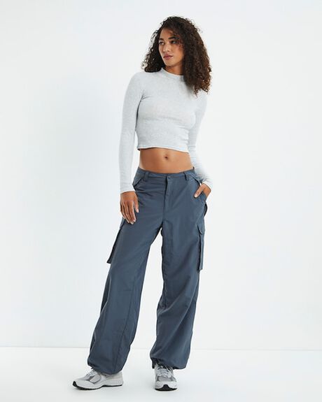 SKIVVY GREY WOMENS CLOTHING GENERAL PANTS CO. BASICS TEES - 23051800021