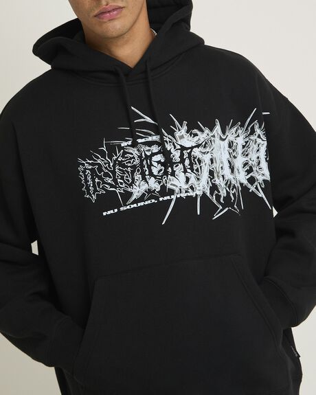 BLACK MENS CLOTHING INSIGHT HOODIES - INMW25965-BLK-S