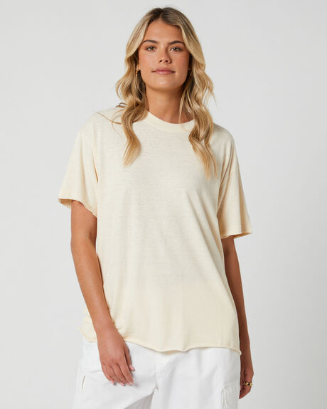 SAND WOMENS CLOTHING AFENDS T-SHIRTS + SINGLETS - W220002-SND