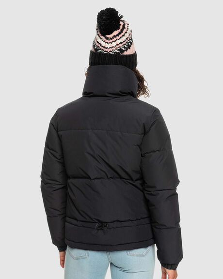 TRUE BLACK WOMENS CLOTHING ROXY COATS + JACKETS - ERJJK03494-KVJ0