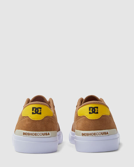 BROWN YELLOW MENS FOOTWEAR DC SHOES SNEAKERS - ADYS300739-BNY