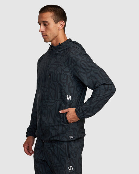 BLACK MENS CLOTHING RVCA SPORTSWEAR - AVYJK00222-BLK
