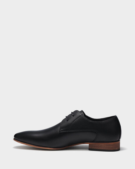 BLACK MENS FOOTWEAR UNCUT FASHION SHOES - TY15901BLK