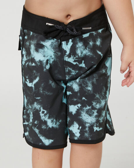 RINSED BLACK KIDS BOYS VOLCOM BOARDSHORTS - Y0842203RIB
