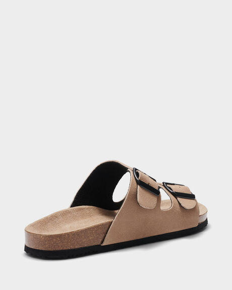 TAUPE MENS FOOTWEAR UNCUT SLIDES - BIO_CS-M07TPE