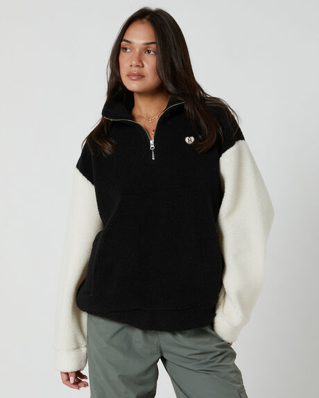 BLACK WOMENS CLOTHING HURLEY JUMPERS - WFLWI24ACY-BLK