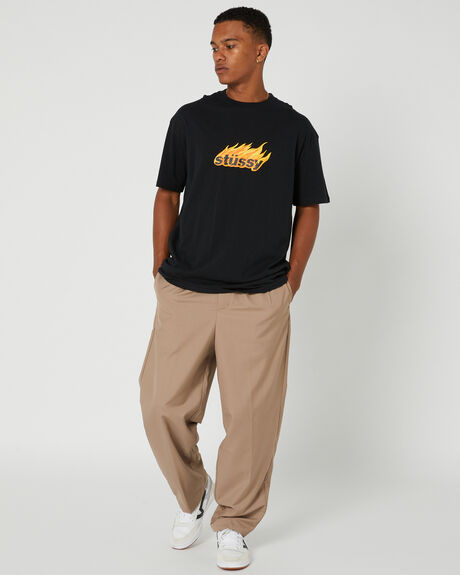 BLACK MENS CLOTHING STUSSY GRAPHIC TEES - ST035005BLACK